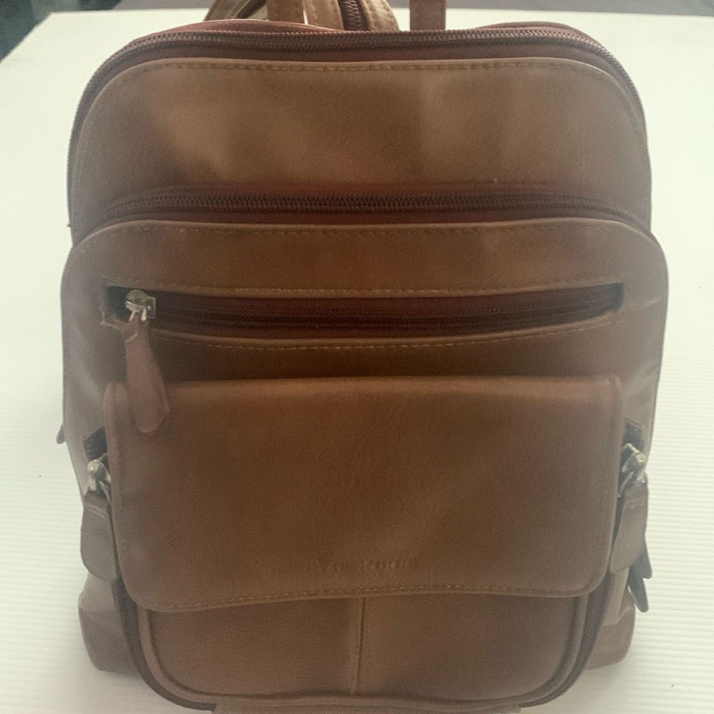 COPY - Via Roma nap sack/ purse vintage,brown